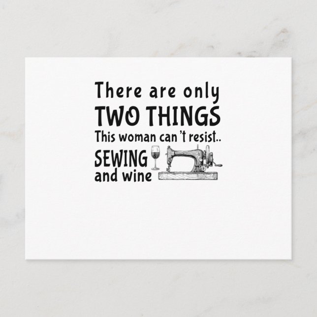 Sewing | There Are Only Two Thing Holiday Postcard (Front)