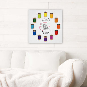 Sewing Thimble, Needle and Threads Poster