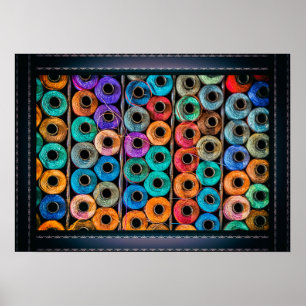 Sewing Threads Portrait Poster