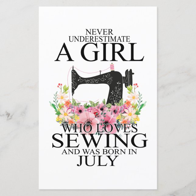 Sewing | Who Loves Sewing And Was Born July (Front)