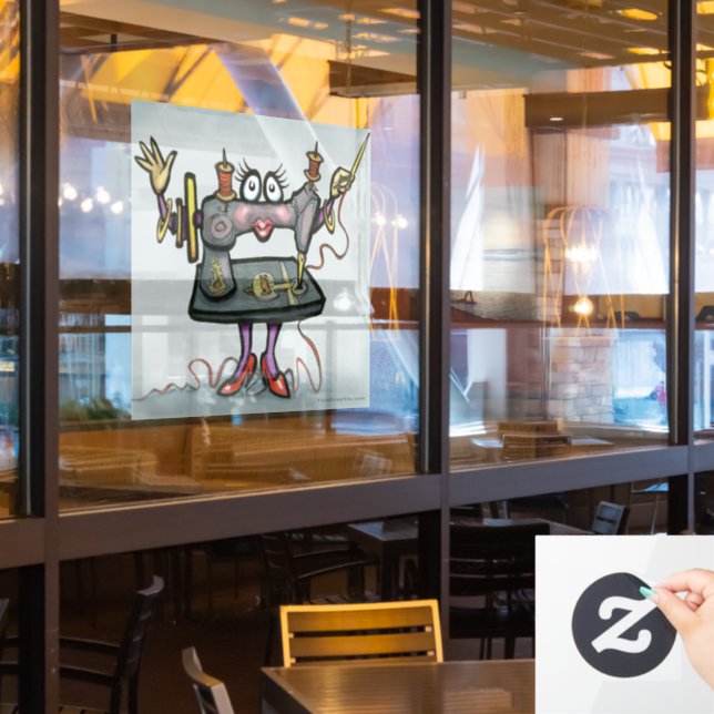 Sewing Window Cling (Restaurant Window)