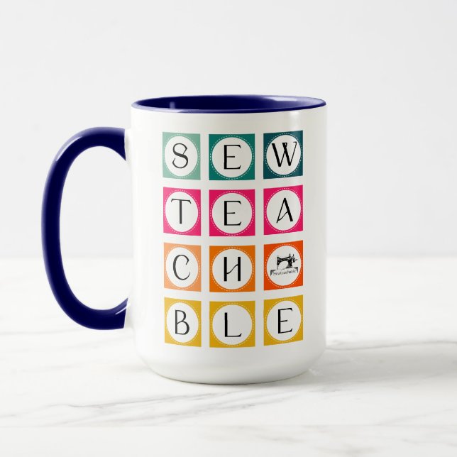 Sewteachable Colorful Squares Mug (Left)