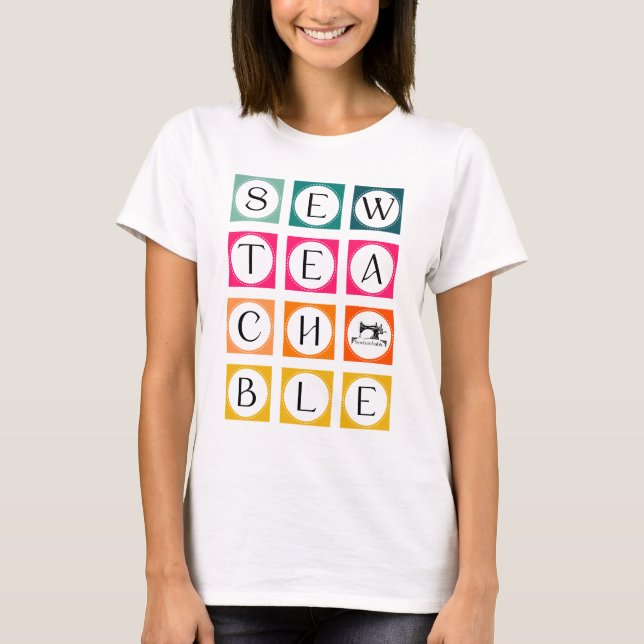Sewteachable Colorful Squares T-Shirt (Front)
