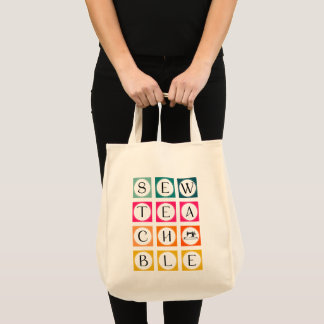 Sewteachable Colorful Squares Tote Bag