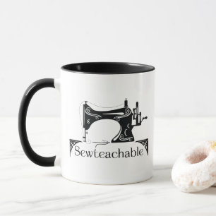 Sewteachable Vintage Sewing Machine Mug