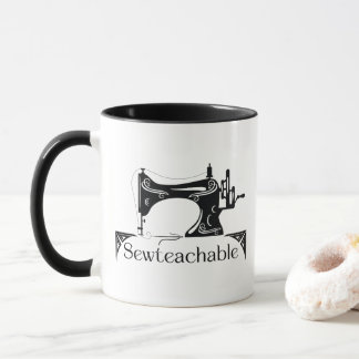Sewteachable Vintage Sewing Machine Mug