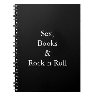 Sex Books & Rock n Roll Spiral Notebook