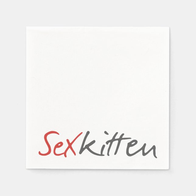 Sex Kitten Cocktail Napkin (Front)