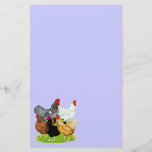Sex-linked Chickens Quintet Stationery