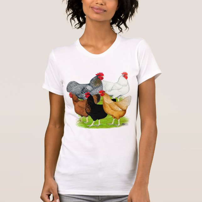 Sex-linked Chickens Quintet T-Shirt (Front)
