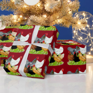Sex-linked Chickens Quintet Wrapping Paper
