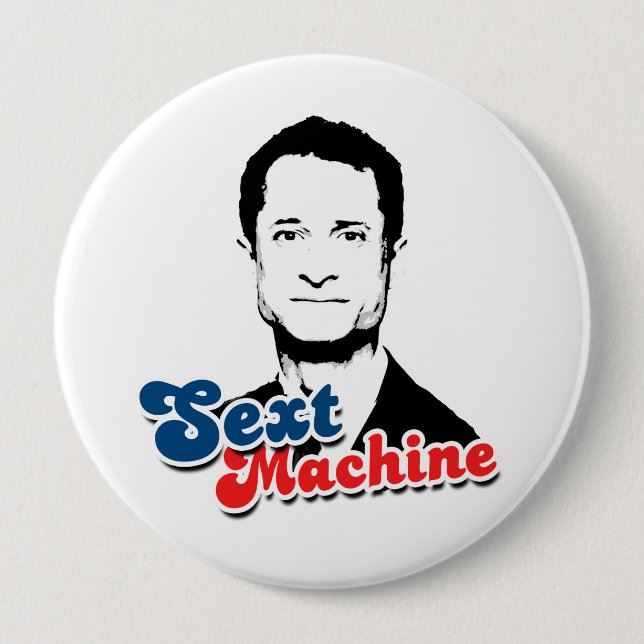 SEXT MACHINE 10 CM ROUND BADGE (Front)
