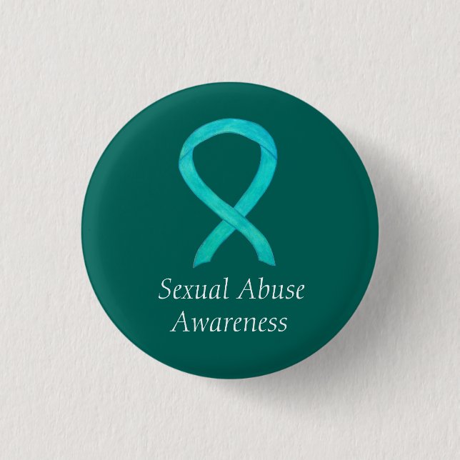 Sexual Abuse Awareness Custom Ribbon Pin (Front)