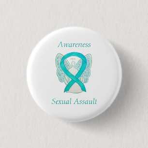 Sexual Assault Awareness Angel Ribbon Pin