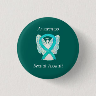 Sexual Assault Awareness Angel Ribbon Pin