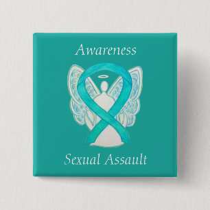 Sexual Assault Awareness Angel Ribbon Pin