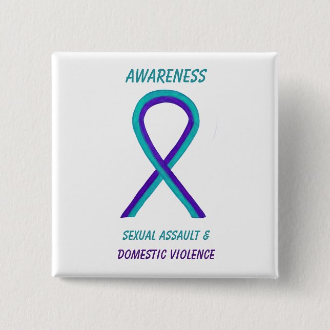 Sexual Assault & Domestic Violence Awareness Pins (Front)
