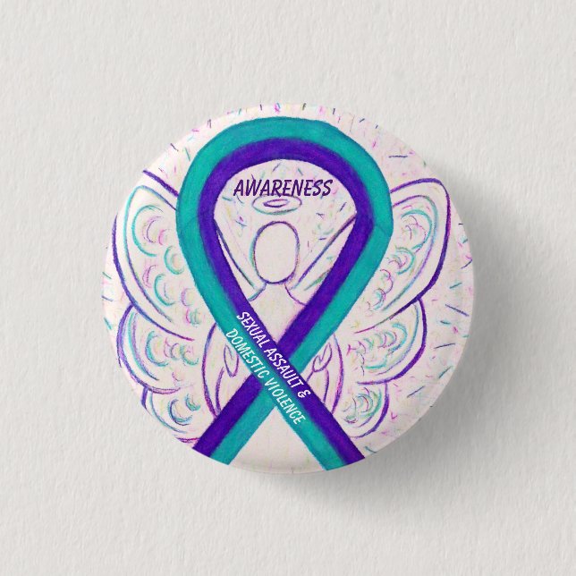 Sexual Assault & Domestic Violence Awareness Pins (Front)
