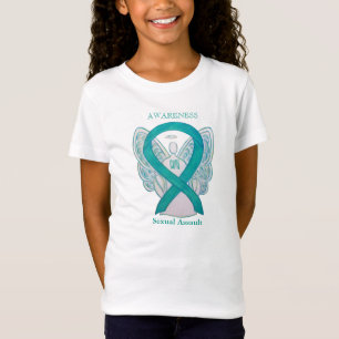 Sexual Assault Teal Awareness Ribbon Angel Shirt