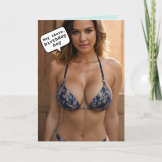 Sexy Bikini Girl Funny Greeting Card