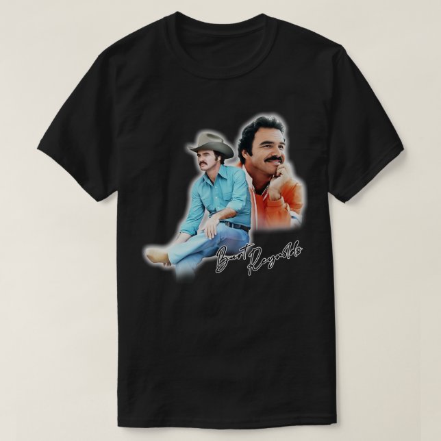 Sexy Burt Reynolds Retro 70s Style T-Shirt (Design Front)