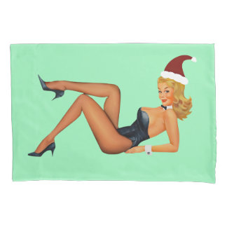SEXY CHRISTMAS PINUP GIRL PILLOWCASES