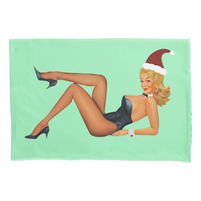 SEXY CHRISTMAS PINUP GIRL PILLOWCASES (Front)