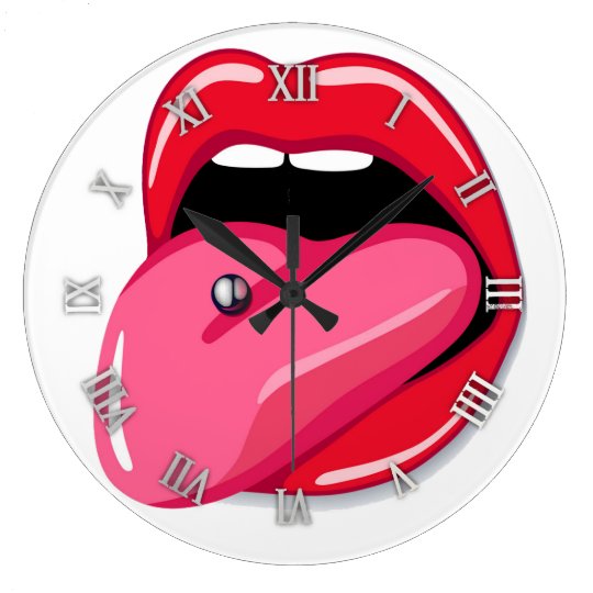 Sexy design mouth wall clock