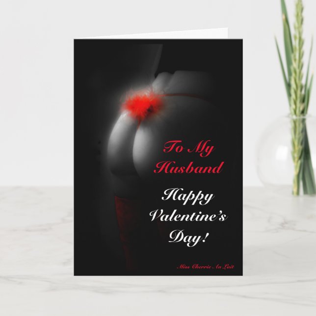 Sexy Happy Valentine's Day Card for Him, Husband (Front)