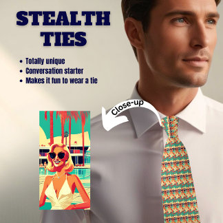 Sexy Lady in White Stealth Tie