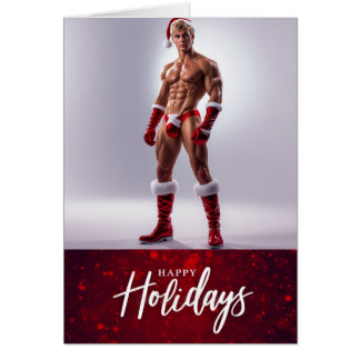 Sexy Santa  Happy Holidays - Christmas  Card