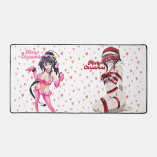 Sexy Santa Marry Cristmas Pink Heart Anime Diva Desk Mat