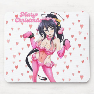 Sexy Santa Marry Cristmas Pink Heart Anime Diva Mouse Mat