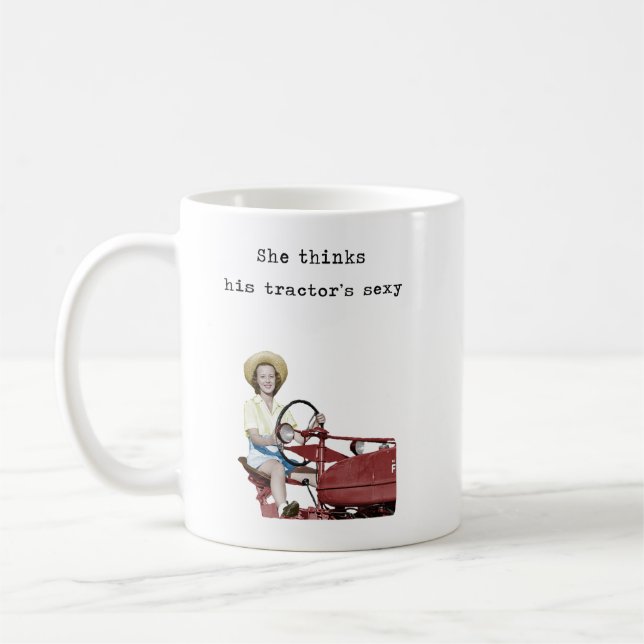 Sexy Tractor Vintage Mug (Left)