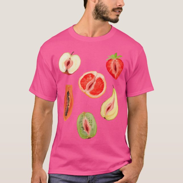 Sexy Vagina Fruits T-Shirt (Front)