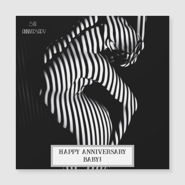 Sexy Wedding Anniversary Naughty  Magnetic Invitation (Front)