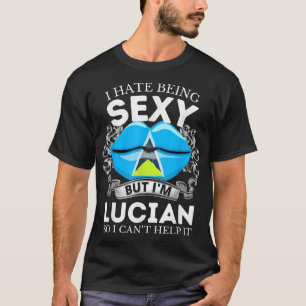 Sey Saint Lucian Patriotic Proud Saint Lucia Flag T-Shirt