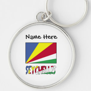 Seychelles and Seychellois Flag Personalized Key Ring