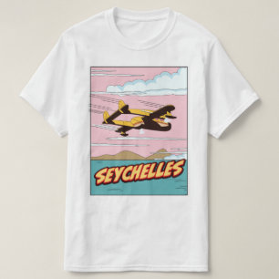 Seychelles Cartoon travel poster. T-Shirt