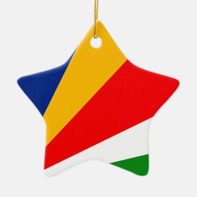 Seychelles Ceramic Tree Decoration (Front)