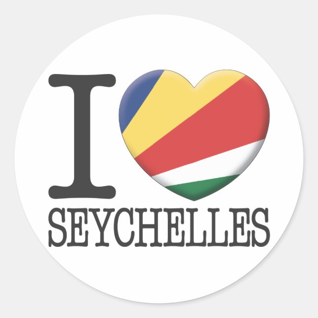 Seychelles Classic Round Sticker (Front)