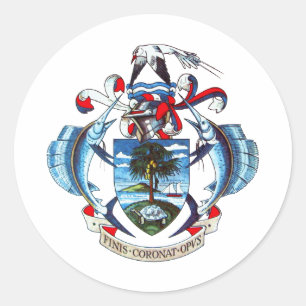 Seychelles Coat of Arms Classic Round Sticker