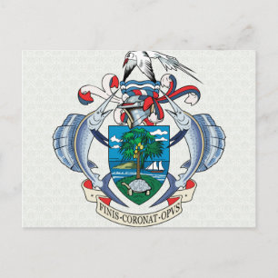 Seychelles Coat of Arms detail Postcard