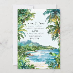Seychelles Destination wedding Invitation