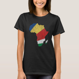 Seychelles Flag Africa Continent Silhouette Gift S T-Shirt