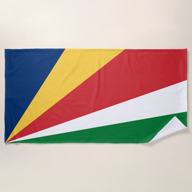 Seychelles Flag Beach Towel (Front)