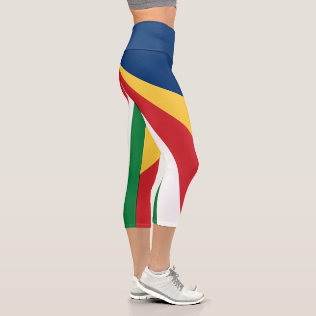 Seychelles Flag Capri Leggings (Right)