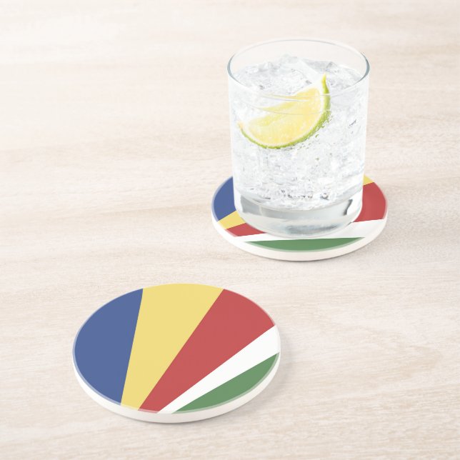 Seychelles flag coaster (Side)