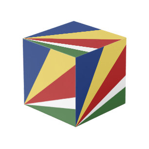 Seychelles flag cube