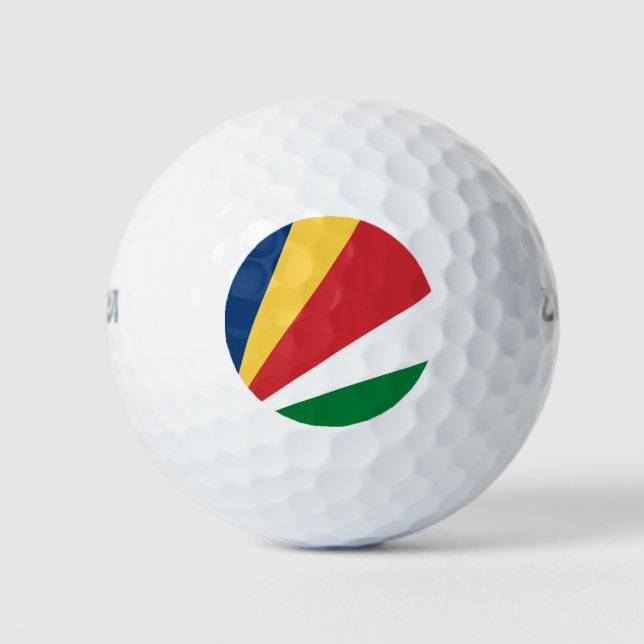 Seychelles Flag Golf Balls (Front)